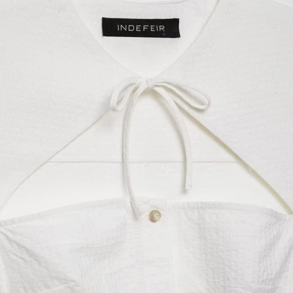 ZARA Summer Design Cutout Bow Short Sleeve Top
